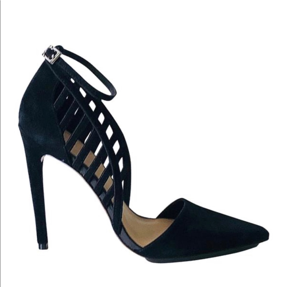 L.A.M.B. Black Suede Pumps NWT